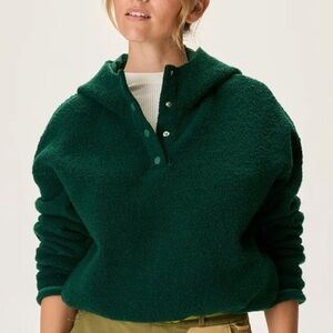 Outdoor Voices Mega Cropped Fleece Conifer Megafleece Hoodie Sweatshirt bnwot